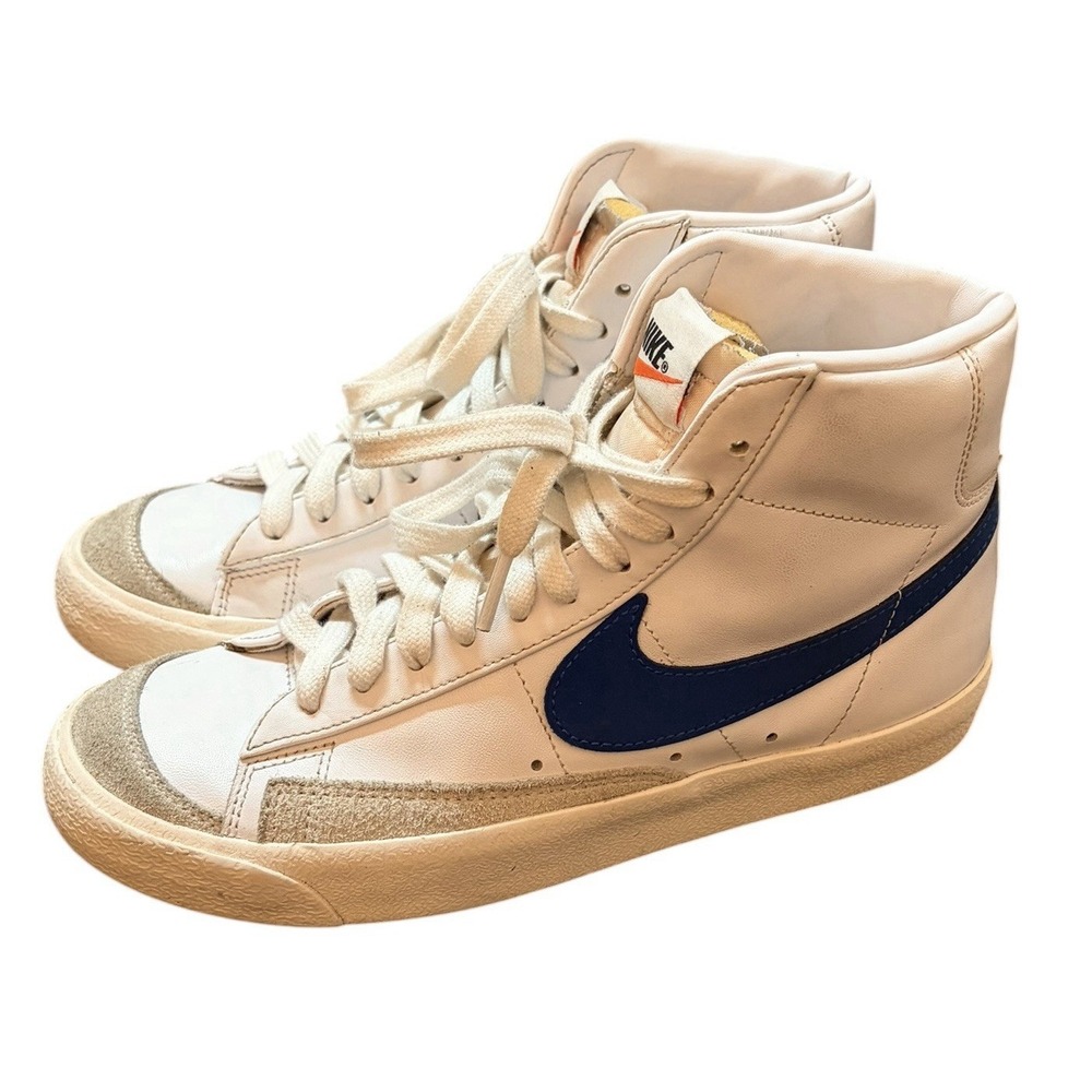 Nike Blazer Mid '77 Shoes Womens Size 8 White Blue Sneakers CZ1055-124